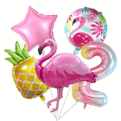 Ballons d anniversaire | Tropicale Flamant Rose