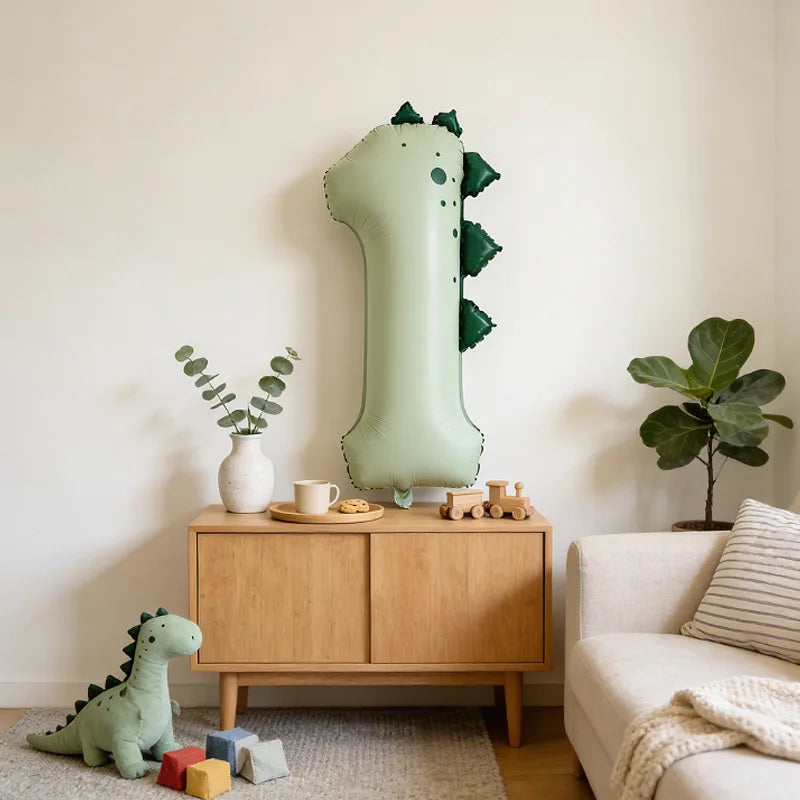 Ballon helium | chiffre motif dinosaure