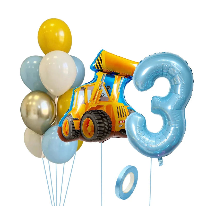 Ballons anniversaire | Camion de Chantier | 13 pièces
