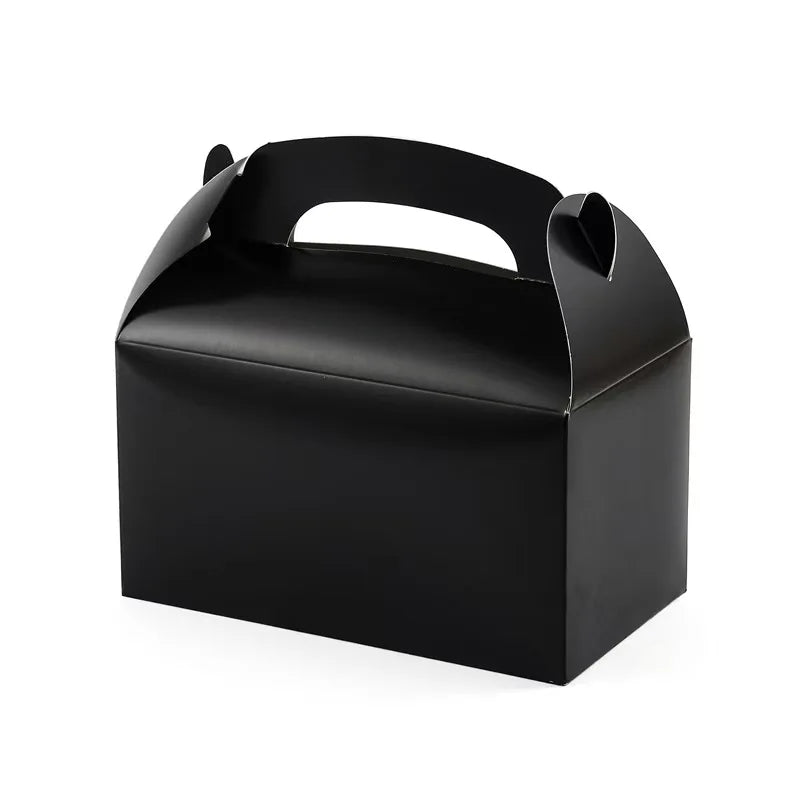 10/30/50PCS Handle Treat Box Biscuit Baking Paper Candy Cookie Box for Guests Birthday Party Pink Goodies Bag Packaging Favors