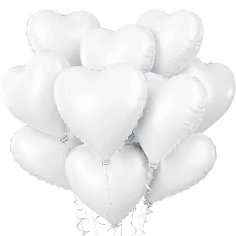 18inch Heart-shaped Foil Balloons Rose Gold Red Pink Cream Love Heart Balloon Anniversary Birthday Party Wedding Decorations