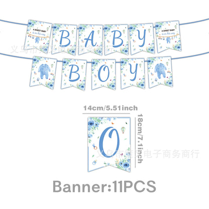 Guirlande Baby Shower Garçon | Décoration Suspendue
