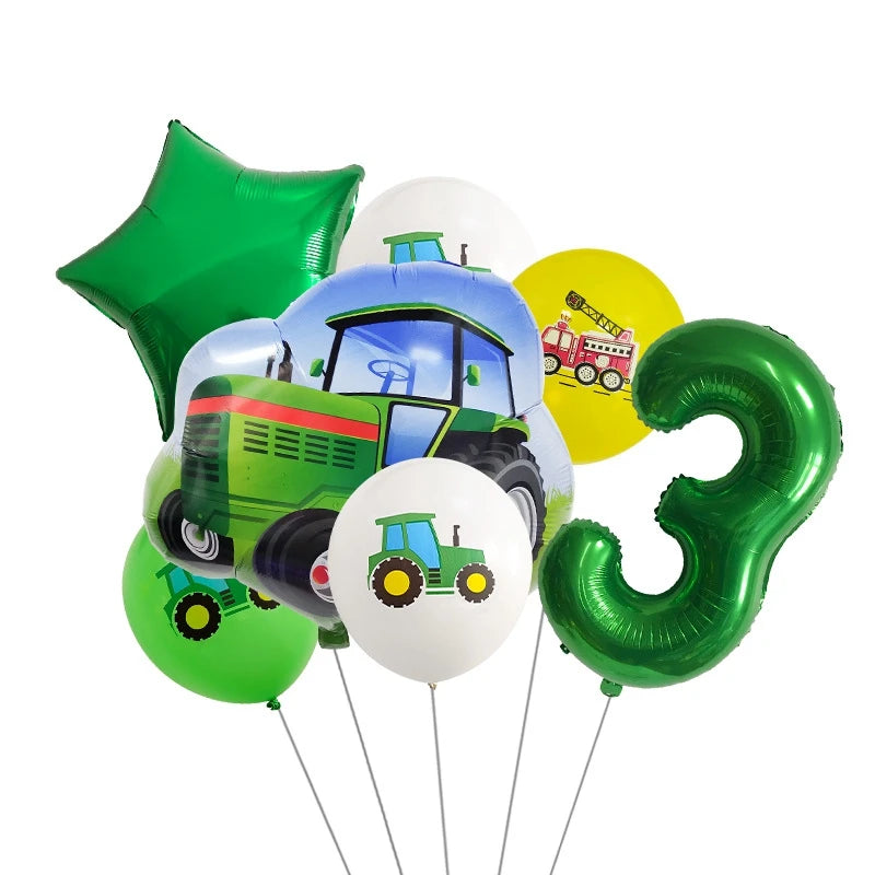 Ballon deco anniversaire | Tracteur | 7 pièces