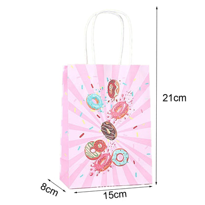 Sac Cadeau Donuts Rose | Lots de 10, 20 ou 30 Pièces