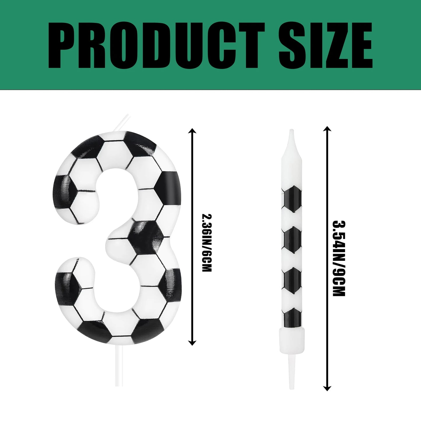 7pcs Birthday Candles Soccer Sport-Theme Birthday Party Decorations, Birthday Cake Candles for Boys Girls Kids Party Supplies