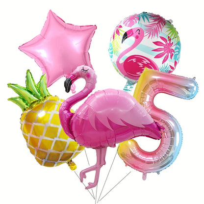 Ballons d anniversaire | Tropicale Flamant Rose