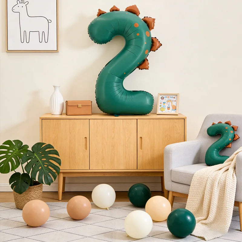 Ballon helium | chiffre motif dinosaure