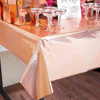 137cm*183cm Rose Gold Sliver Disposable Tablecloth For Birthay Wedding Party Decoration Birthday Partyneeds Home Decor