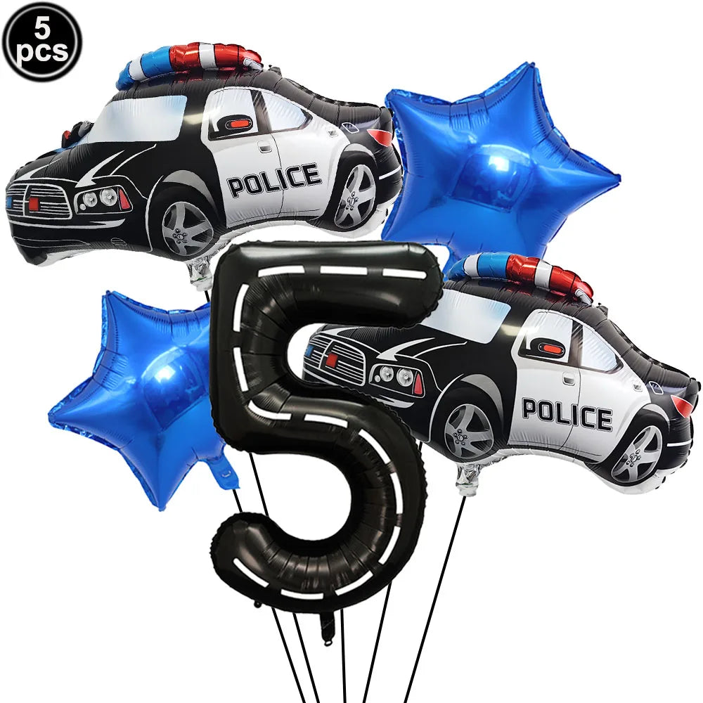 Ballon d anniversaire | Police | 5 pièces