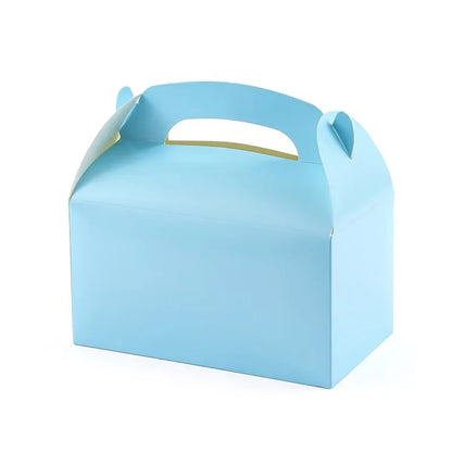 10/30/50PCS Handle Treat Box Biscuit Baking Paper Candy Cookie Box for Guests Birthday Party Pink Goodies Bag Packaging Favors