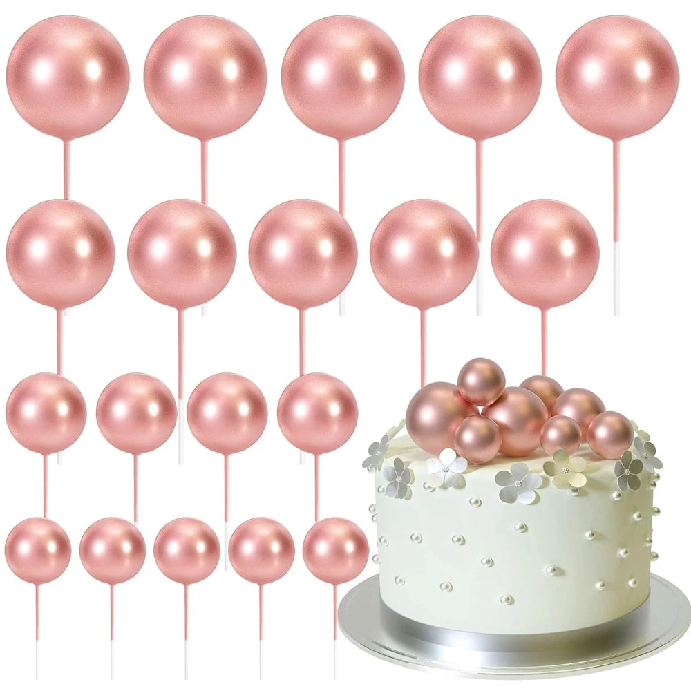 Cake topper | Petits ballons multicolores | lot de 20 pièces