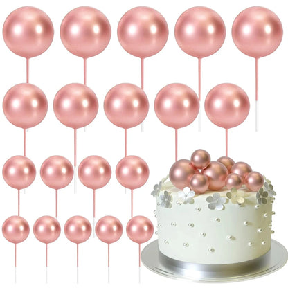 Cake topper | Petits ballons multicolores | lot de 20 pièces