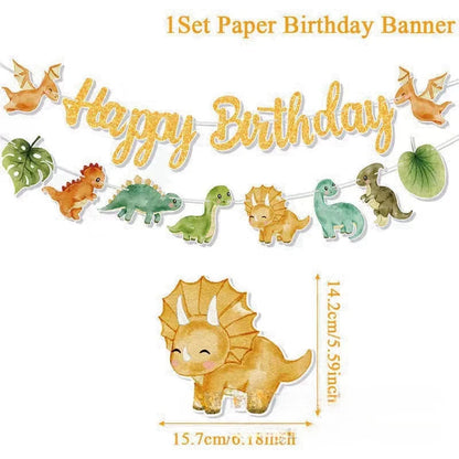 Décoration table pour anniversaire | Dinosaure 62 pièces