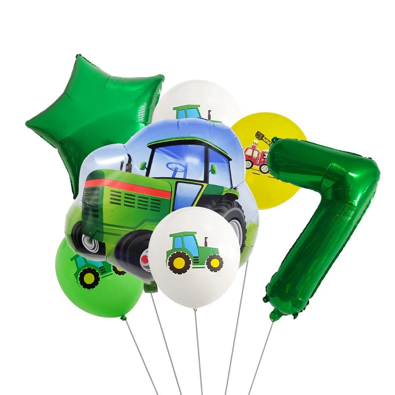 Ballon deco anniversaire | Tracteur | 7 pièces