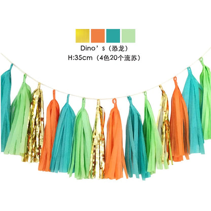 Guirlande Anniversaire à Franges | 20 Pompons en Papier