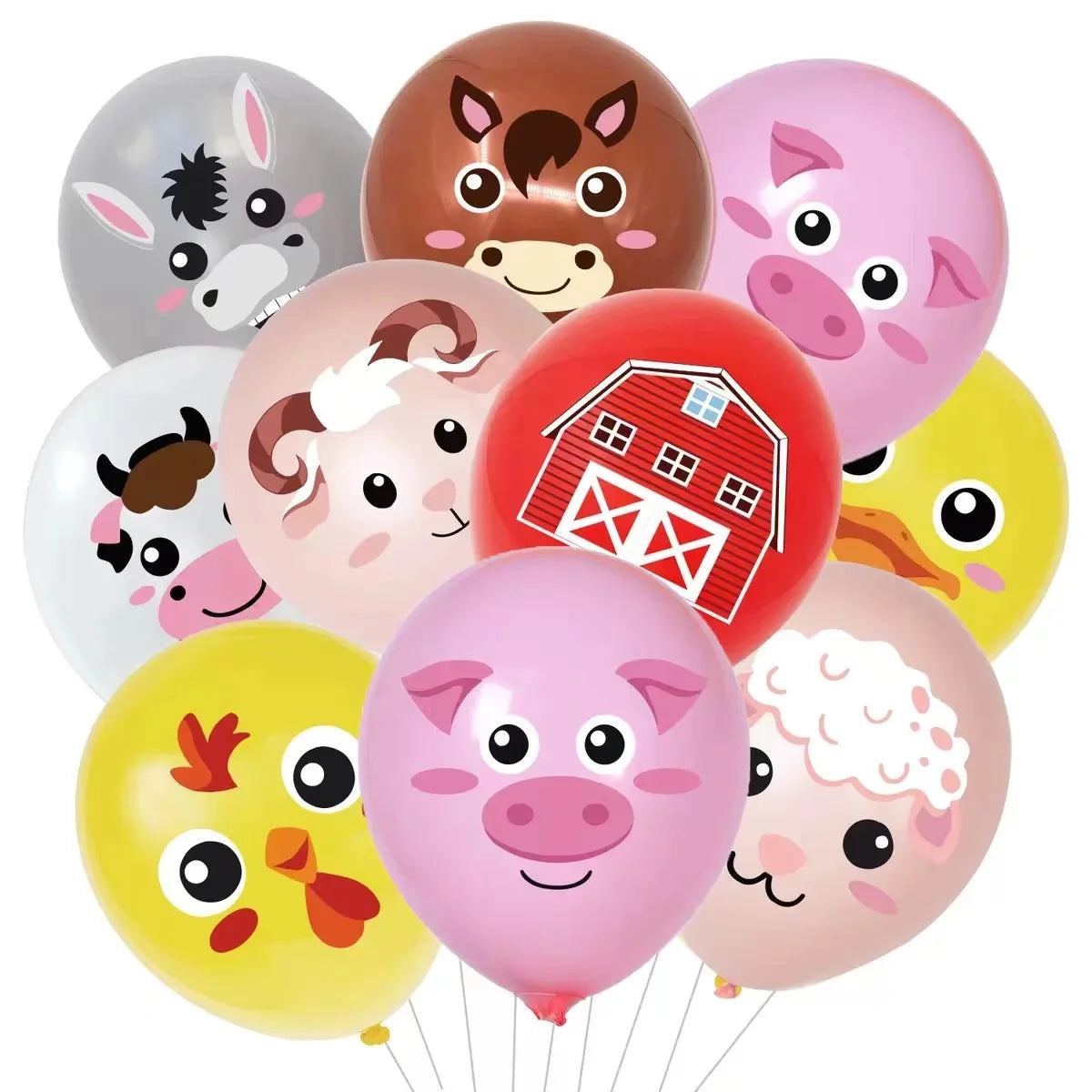 ballon anniversaire animaux ferme latex