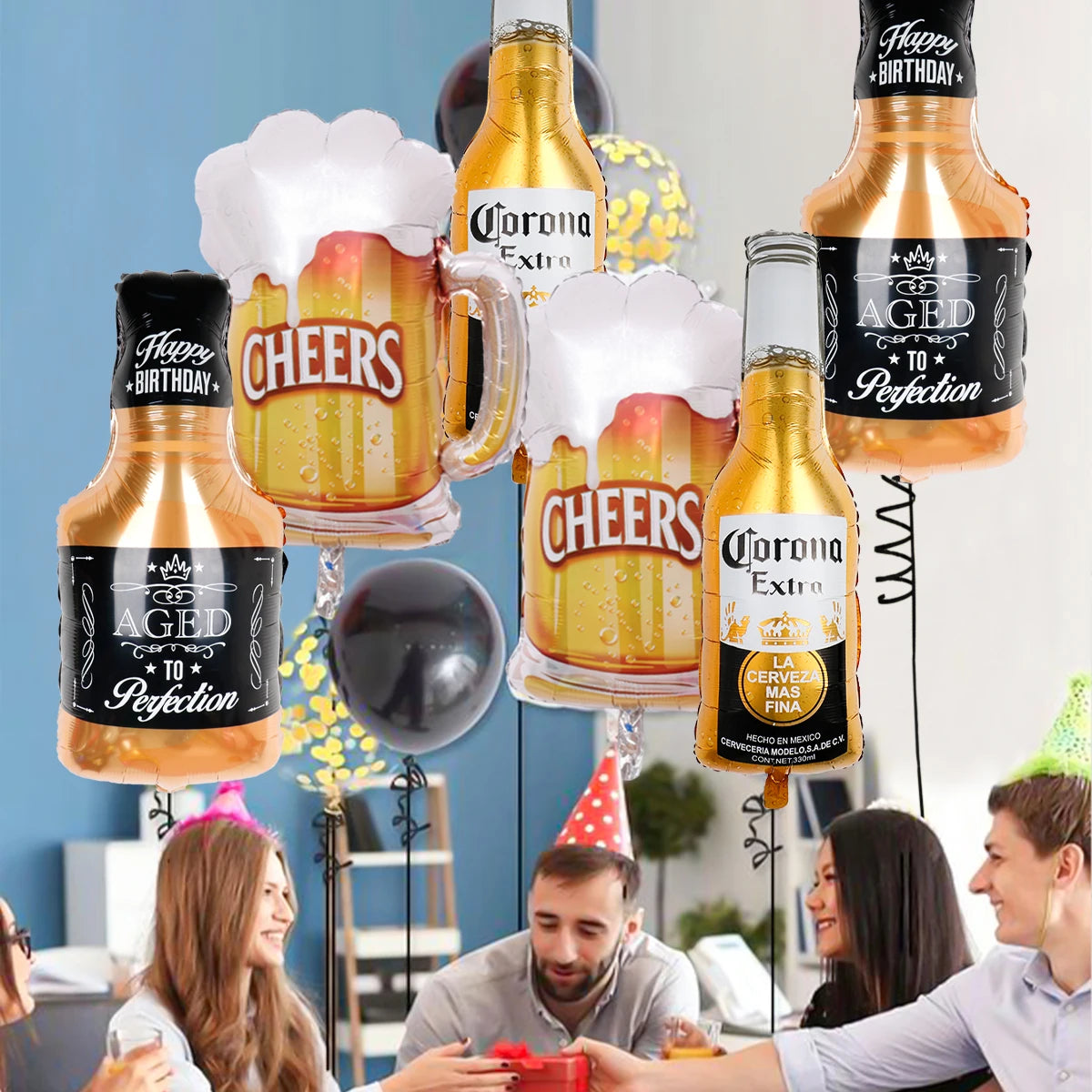 ballon anniversaire biere bouteille adult cheers corona
