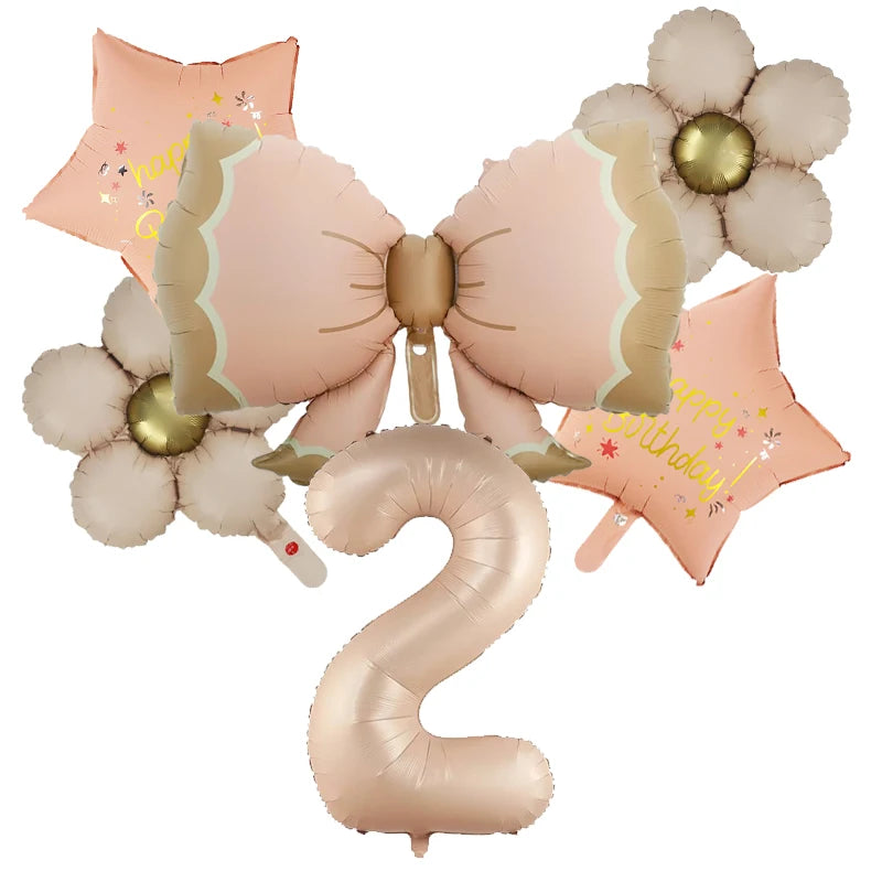 ballon anniversaire boucle etoile fleurs chiffre2