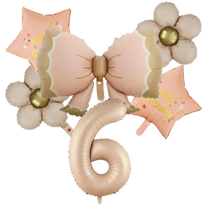 ballon anniversaire boucle etoile fleurs chiffre6