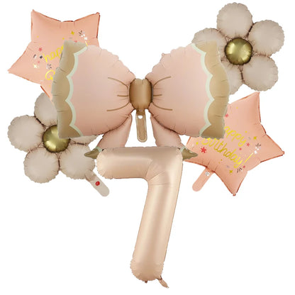 ballon anniversaire boucle etoile fleurs chiffre7