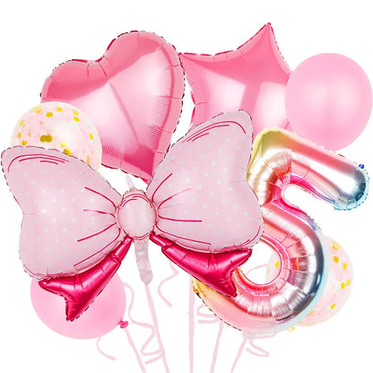 ballon anniversaire chiffre 5 multicolor boucle