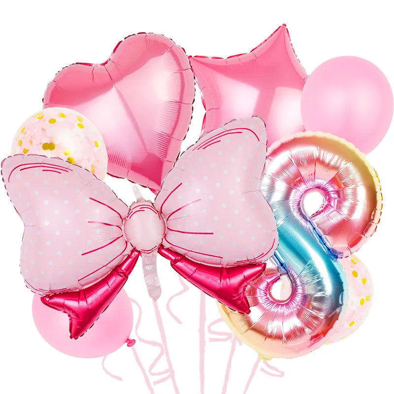 ballon anniversaire chiffre 8 multicolor boucle