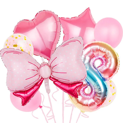 ballon anniversaire chiffre 8 multicolor boucle