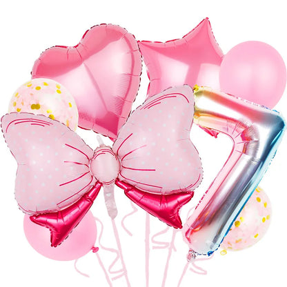 ballon anniversaire chiffre 7 multicolor boucle