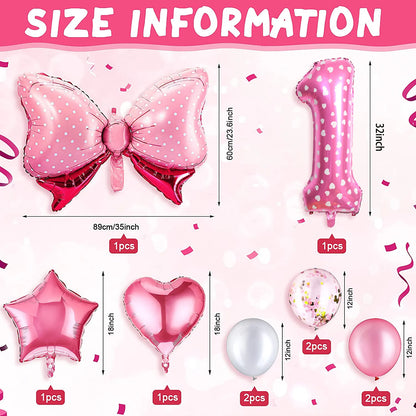 ballon anniversaire chiffre un boucle picot coeur etoile dimension