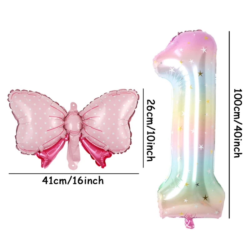 ballon anniversaire chiffre1 multicolor boucle dimension