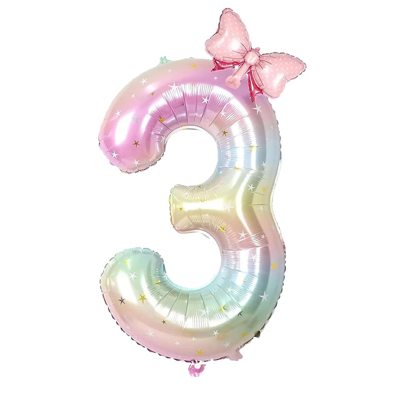 ballon anniversaire chiffre3 multicolor boucle dimension