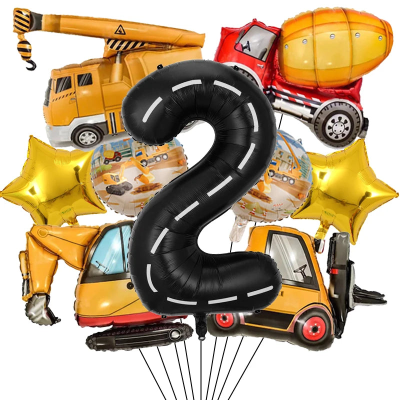 ballon anniversaire construction etoile chiffre deux