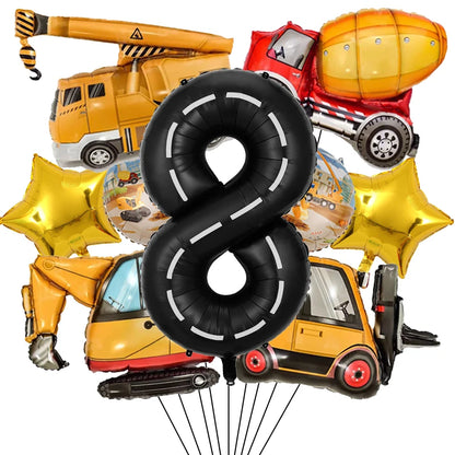 ballon anniversaire construction etoile chiffre huit