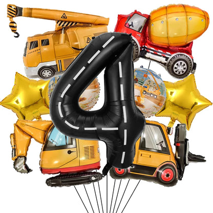 ballon anniversaire construction etoile chiffre quatre