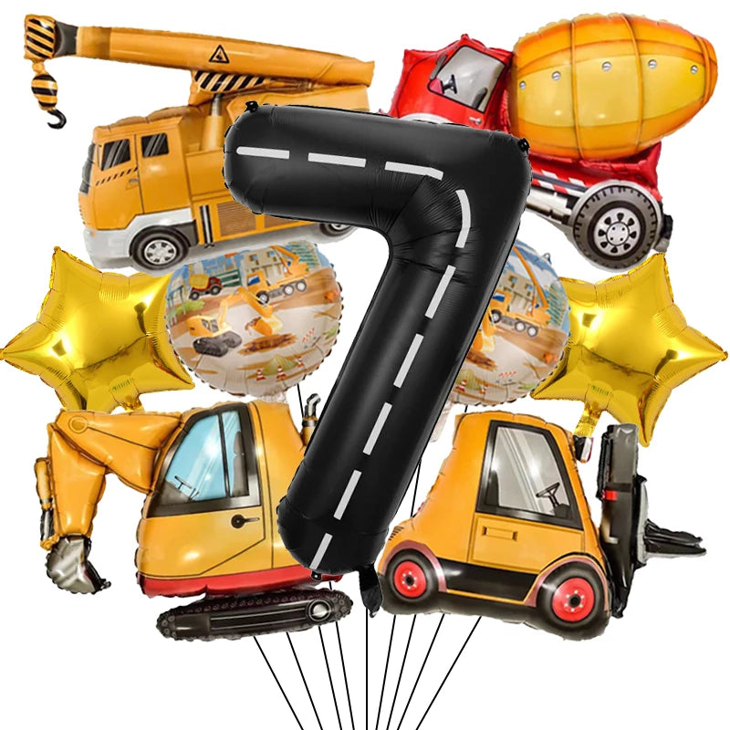 ballon anniversaire construction etoile chiffre sept