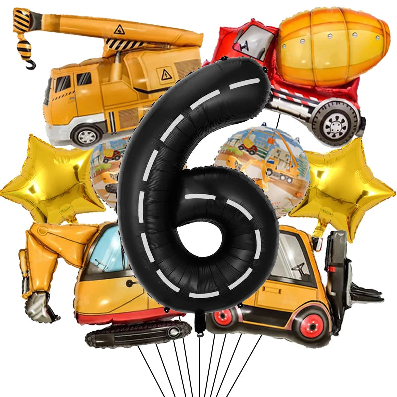 ballon anniversaire construction etoile chiffre six