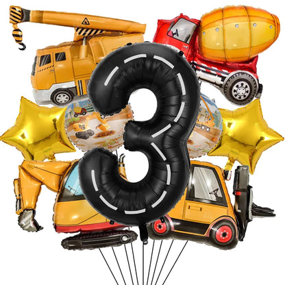 ballon anniversaire construction etoile chiffre trois