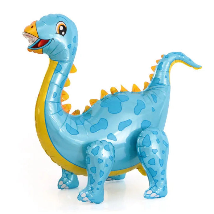 ballon anniversaire dinosaure bleu jaune