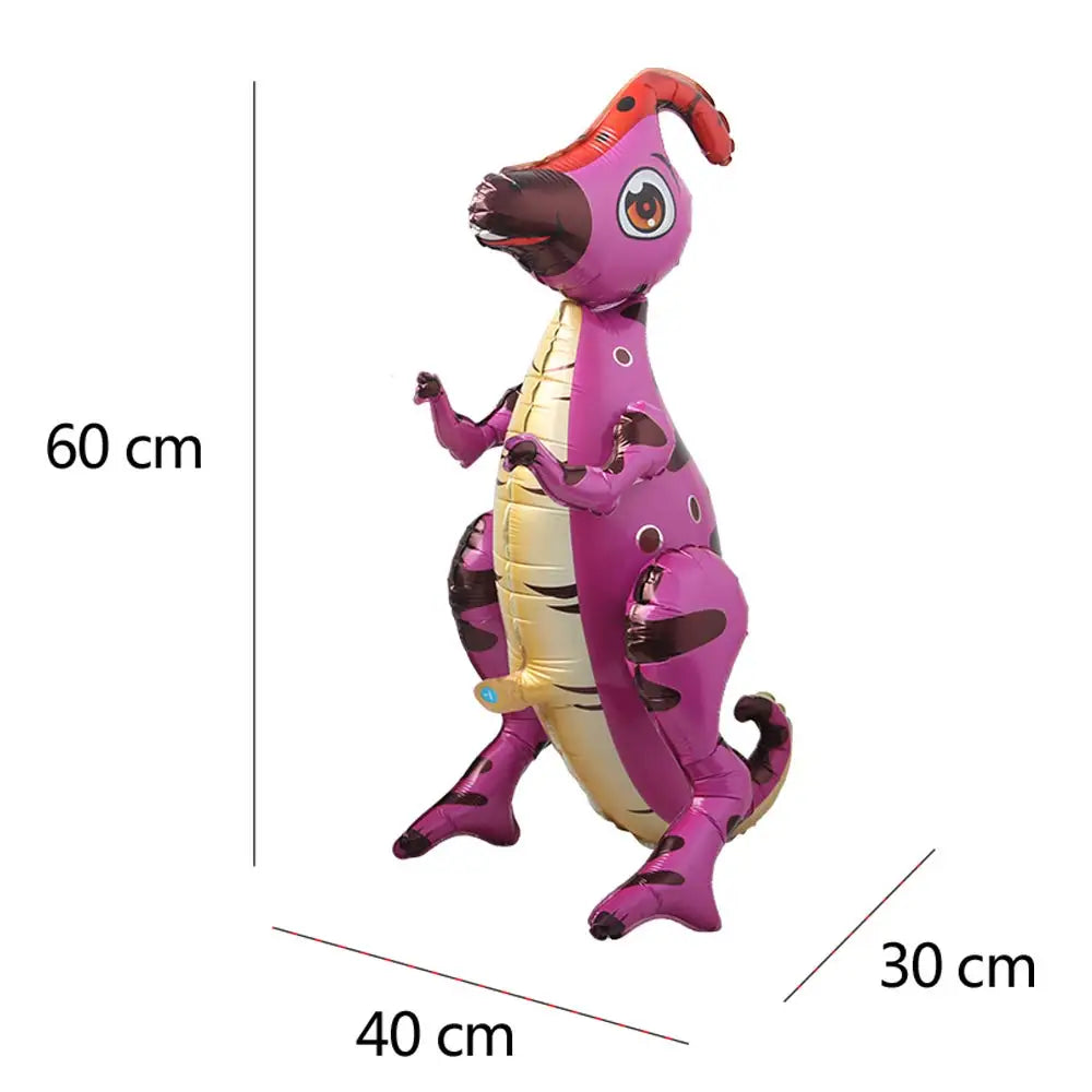 ballon anniversaire dinosaure mauve rose
