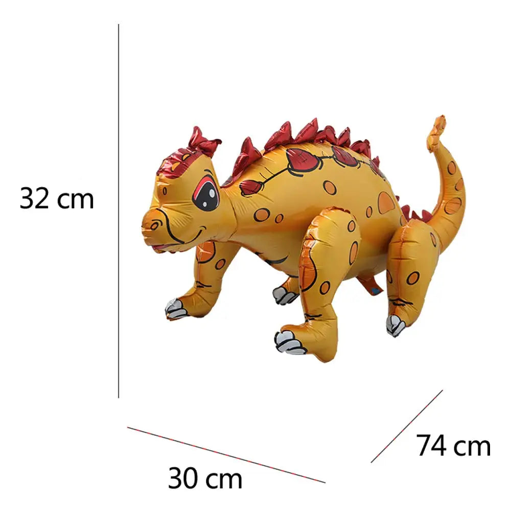 ballon anniversaire dinosaure orange pale