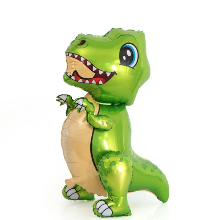 ballon anniversaire dinosaure vert beige