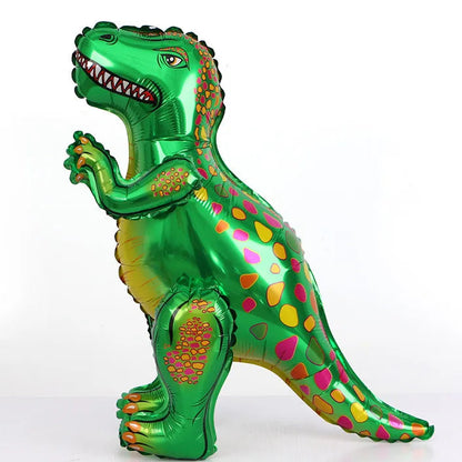 ballon anniversaire dinosaure vert dos multi-colore