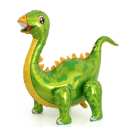 ballon anniversaire dinosaure vert jaune 