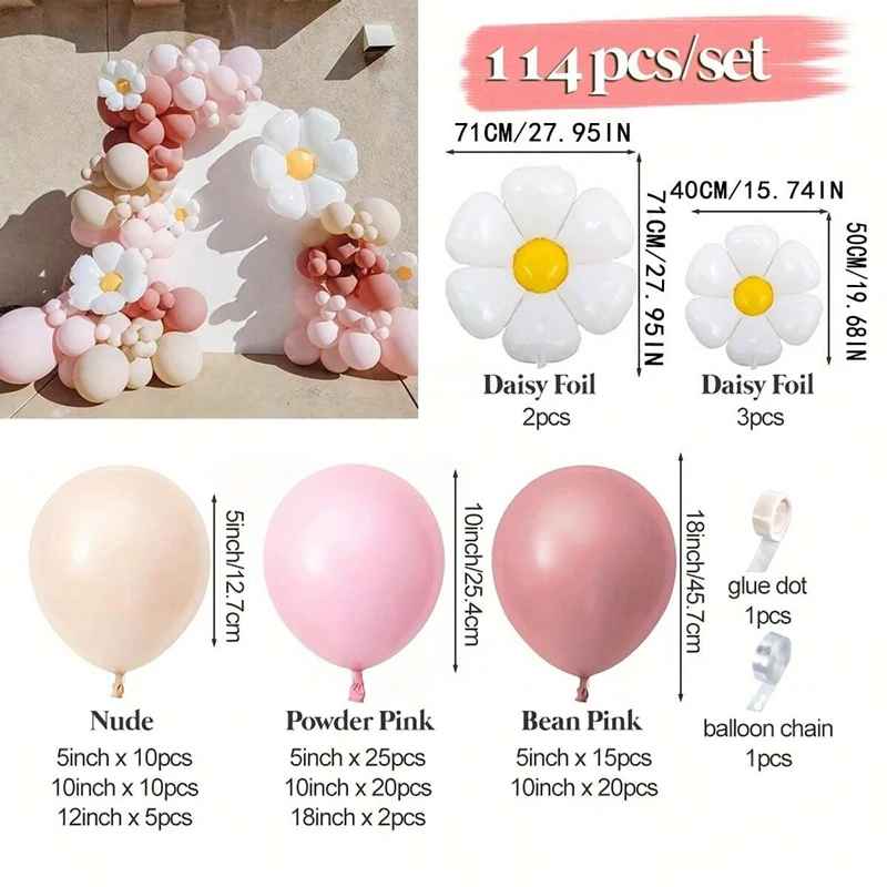 ballon anniversaire fleur descriptif quantite