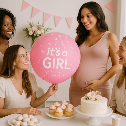 ballon anniversaire latex It's a girl table dessert femmes