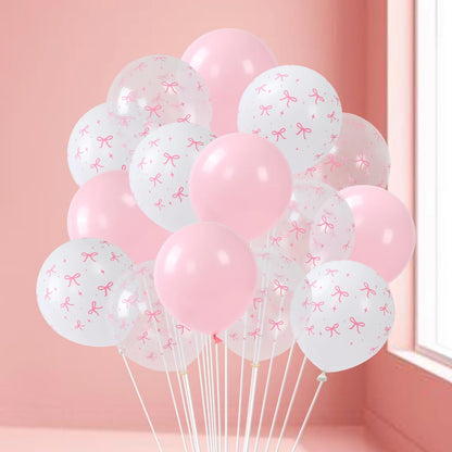 ballon anniversaire latex rose helium boucle