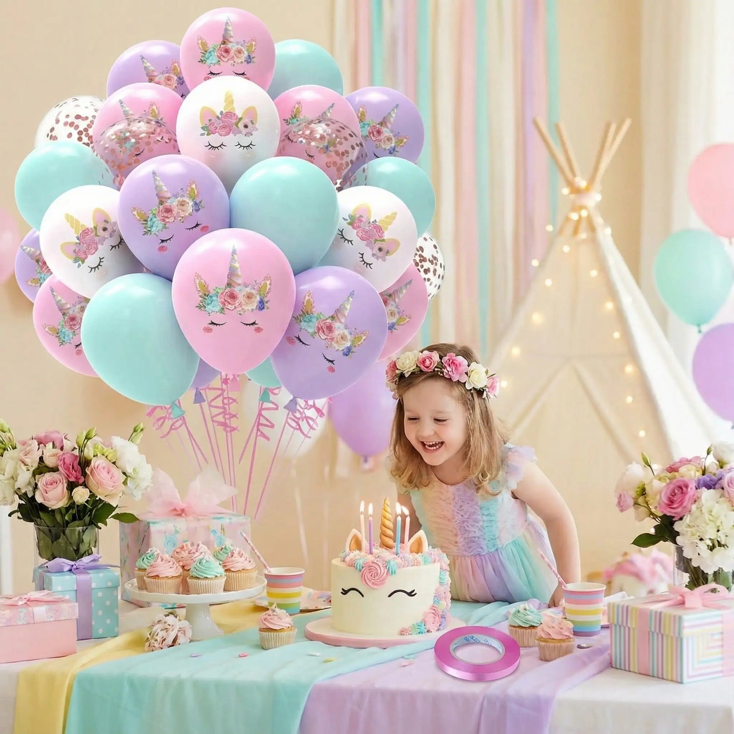 Ballon Anniversaire / Licorne / Latex