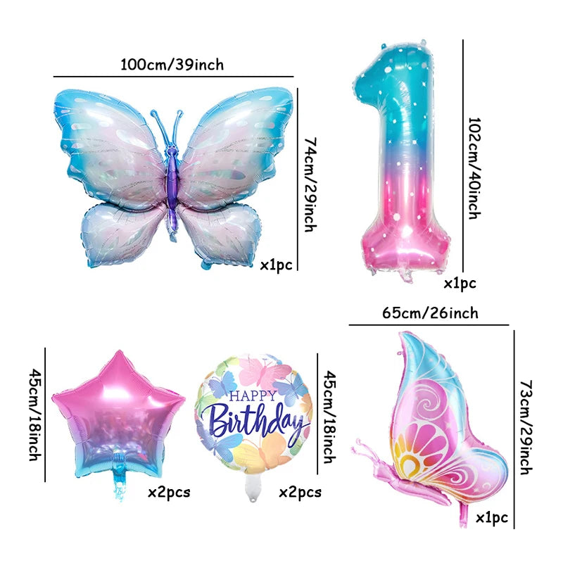 ballonanniversairepapillonmulticolorechiffre1dimension