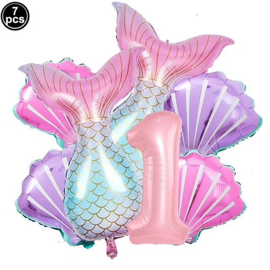ballon anniversaire queue sirene chiffre un