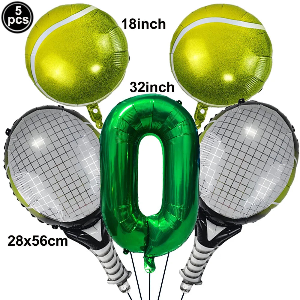 ballon anniversaire tennis chiffre 0